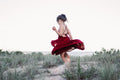 Sofia French Chiffon Burgundy Girls Dress - A Little Lacey · Photo 8 of 8