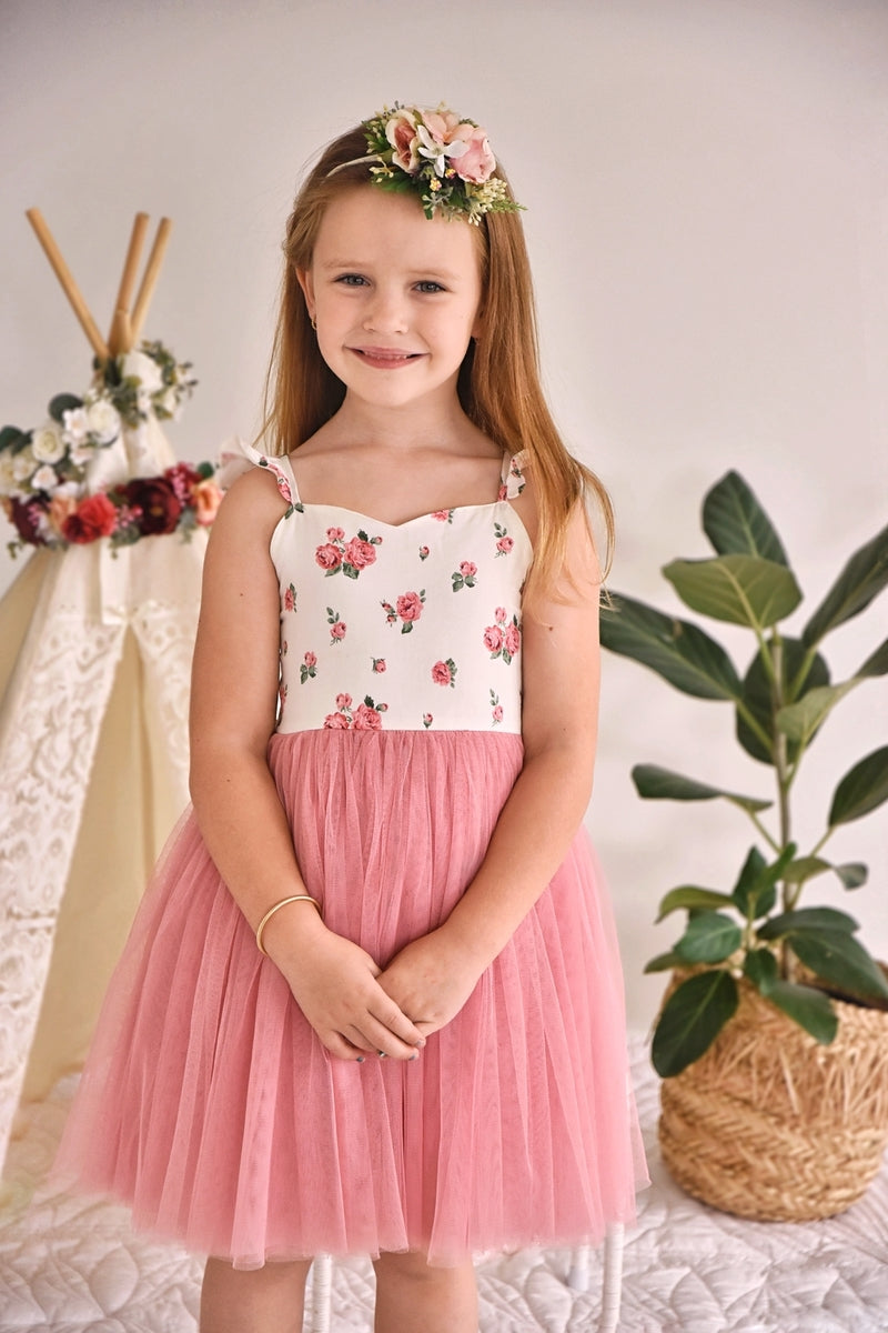 Zara Girls Dress - Dusty Pink - Easter Collection