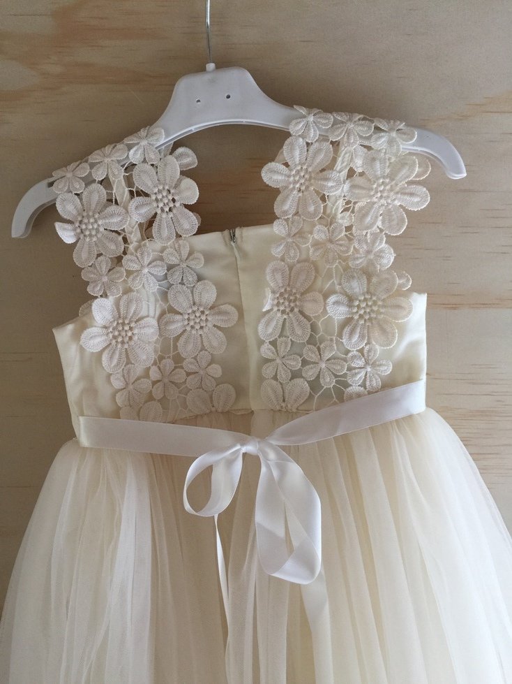Layla Girls Ivory Dress - END OF BATCH