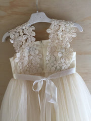 Layla Girls Ivory Dress - END OF BATCH - A Little Lacey