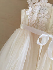 Layla Girls Ivory Dress - END OF BATCH - A Little Lacey