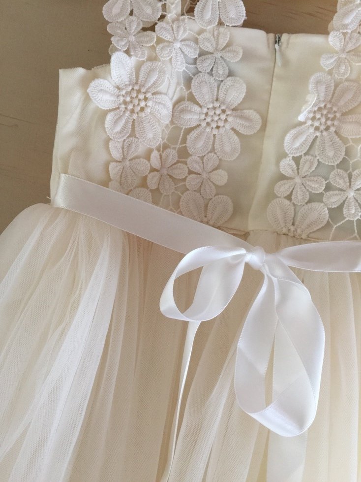 Layla Girls Ivory Dress - END OF BATCH