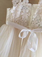 Layla Girls Ivory Dress - END OF BATCH - A Little Lacey