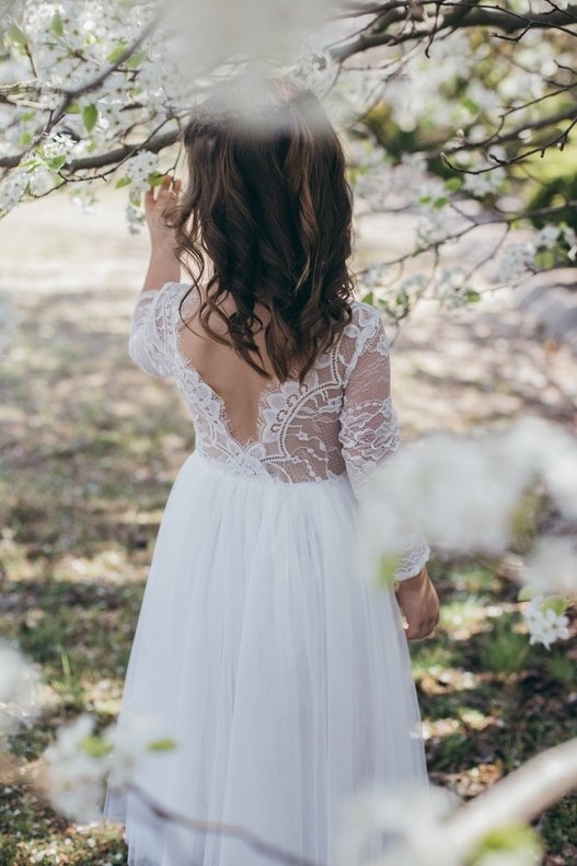 Juliette White Lace Girls Dress - Full Length - A Little Lacey · Photo 6 of 7