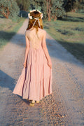 Clara Girls Blush Pink Maxi Dress - A Little Lacey · Photo 7 of 12