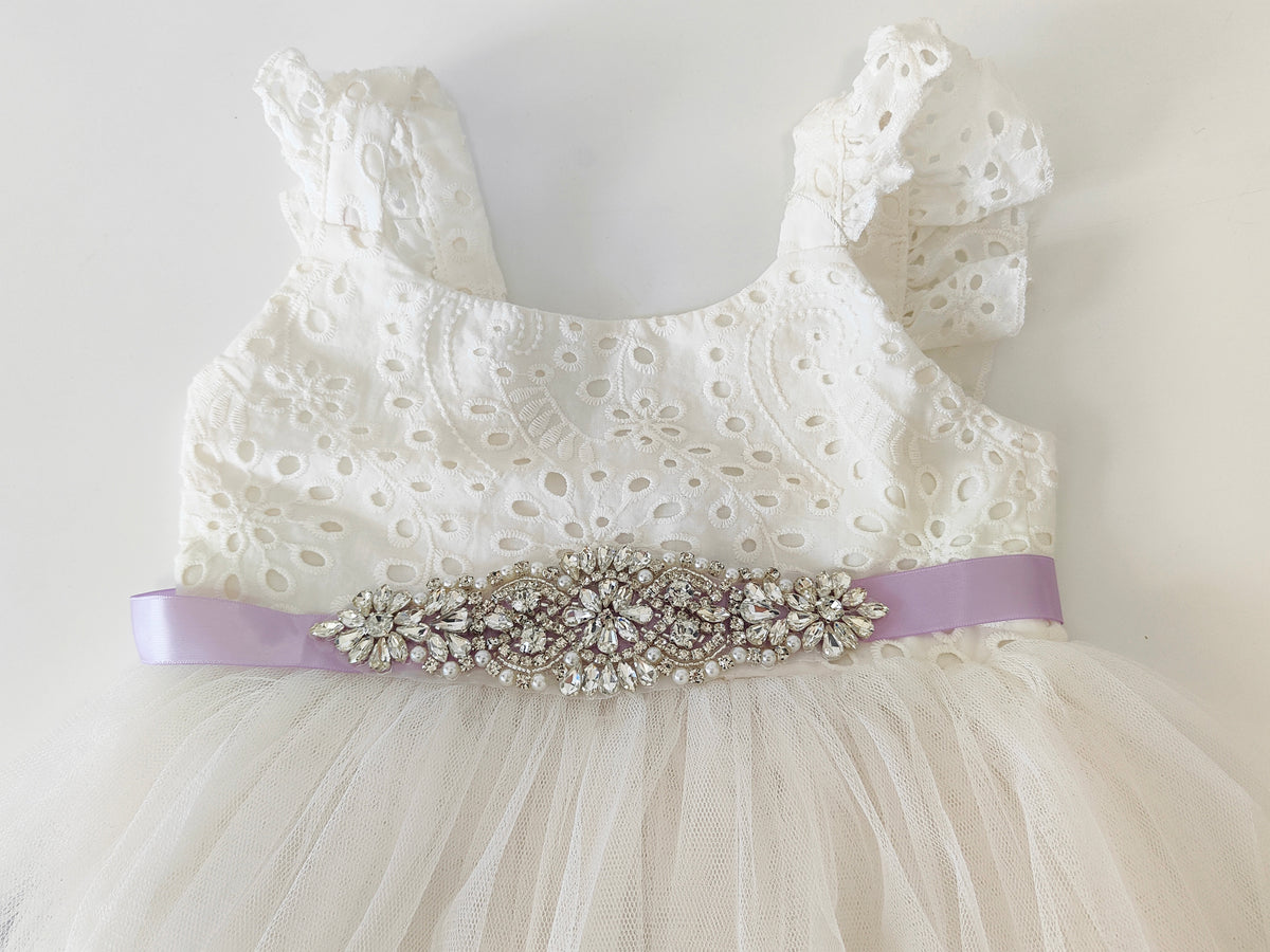 Girls Diamante Sash Belt - Purple - A Little Lacey · Photo 3 of 3