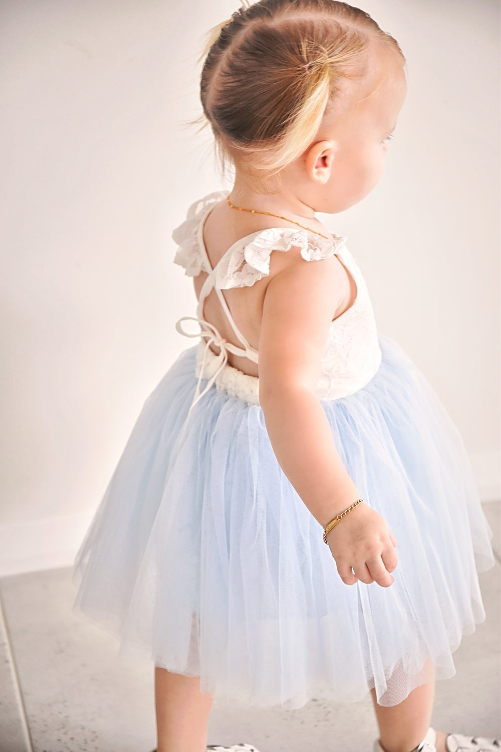 Zara Girls Lace Dress - Blue - Baby Girl Cake Smash Dresses