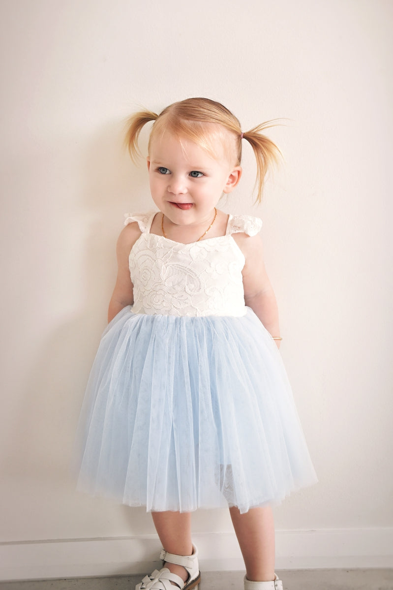 Zara Girls Lace Dress - Blue A Little Lacey Zara Girls Lace Dress - Blue A Little Lacey